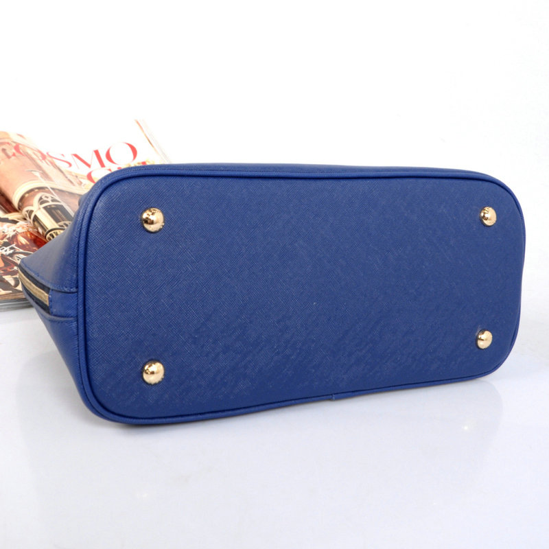 2014 Prada Saffiano Leather Two Handle Bag BL0818 royablue for sale - Click Image to Close
